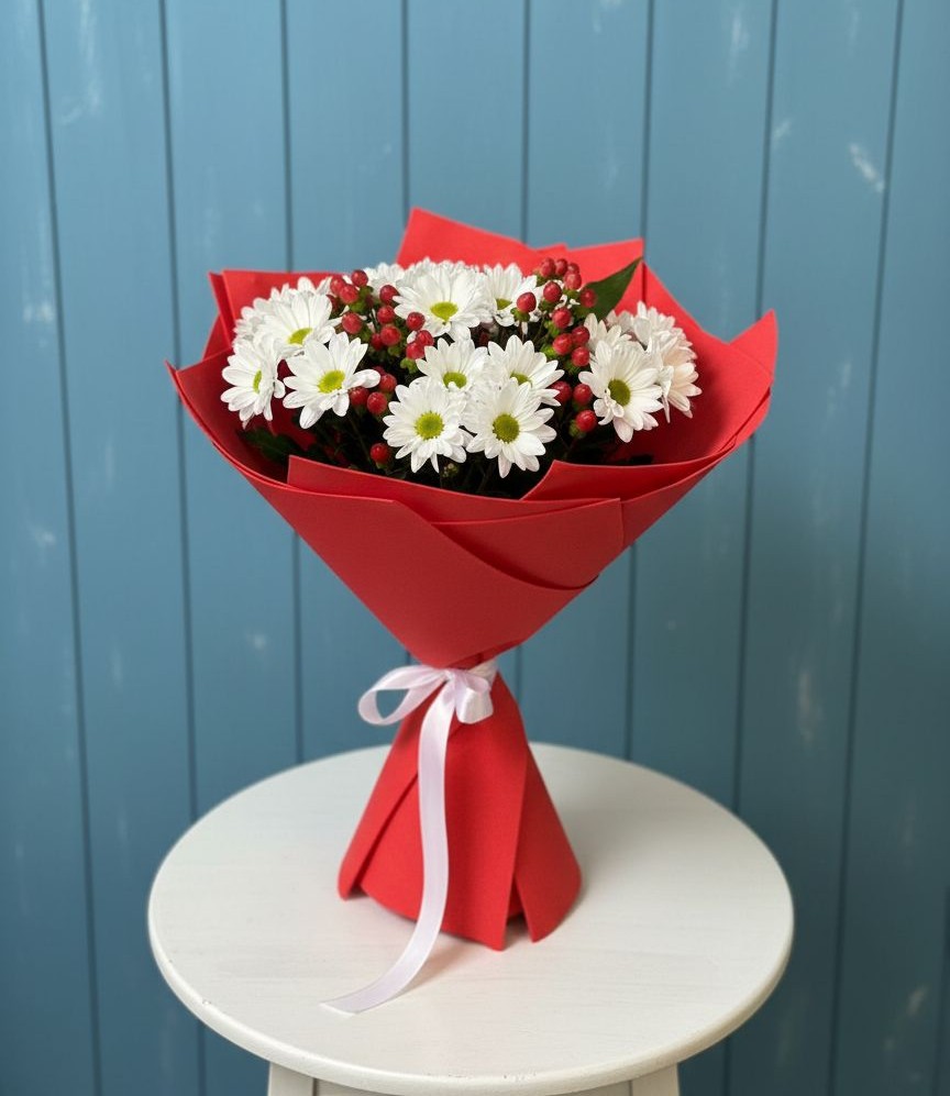 Букет цветов из: Хризантемы в Журавлёвке