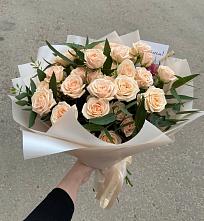 Букет Кремовые розы Латте в Журавлёвке
