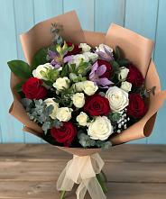 Букет цветов из:  Розы и Альстромерии #REPLACE_PRED# Журавлёвке