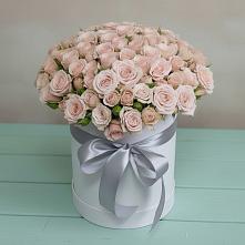 Цветочная композиция из Розы в шляпной коробке #REPLACE_PRED# Журавлёвке