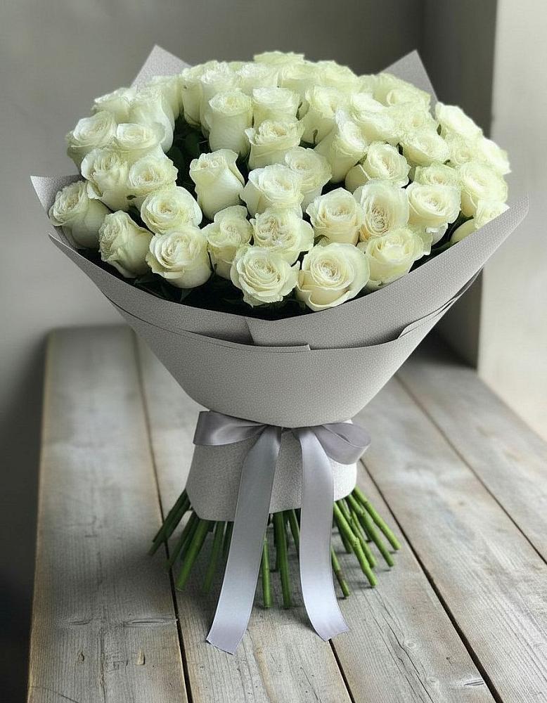 Букет 35 Белых роз в Журавлёвке