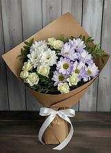 Букет цветов из:  Хризантемы и Розы в Журавлёвке