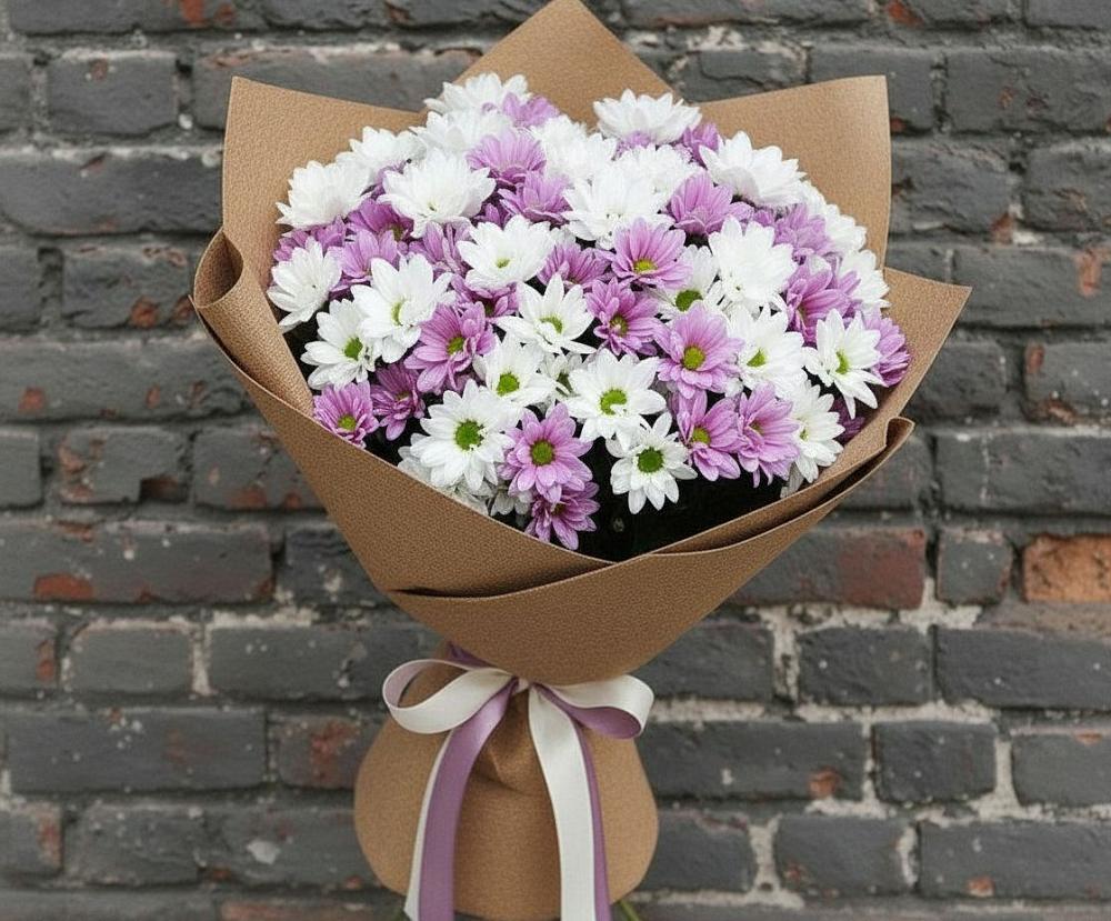 Букет цветов из: Хризантемы в Журавлёвке