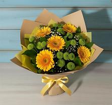 Букет цветов из:  Герберы и Хризантемы в Журавлёвке