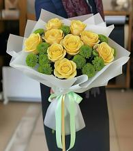 Букет цветов из:  Хризантемы и Розы в Журавлёвке