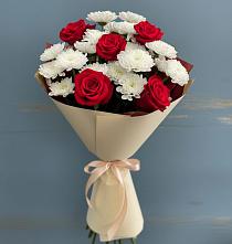 Букет цветов из:  Розы и Хризантемы в Журавлёвке