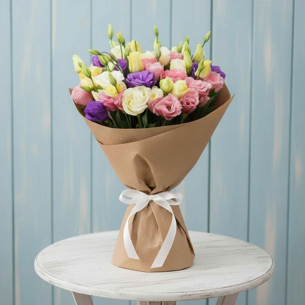 Букет цветов из: Лизиантусы в Журавлёвке