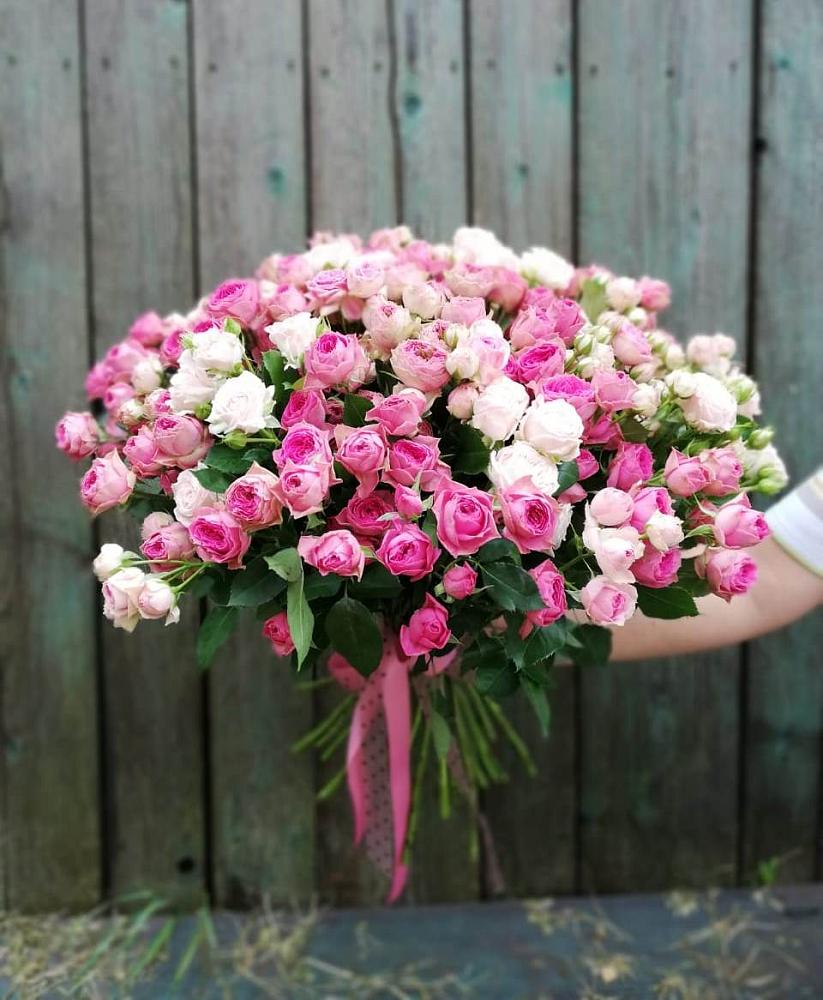 Букет Розовые кустовые розы Натали и Лав Лидия в Журавлёвке