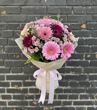 Букет цветов из:  Герберы и Хризантемы в Журавлёвке