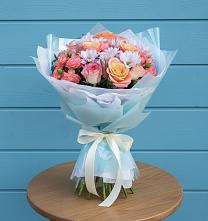 Букет цветов из:  Хризантемы и Розы в Журавлёвке