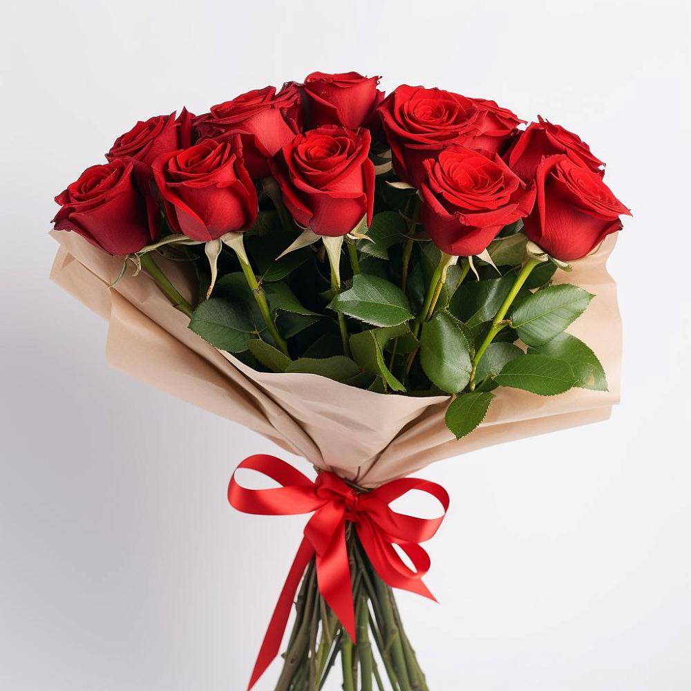Букет 11 Красных роз Эдлесс Лав в Журавлёвке