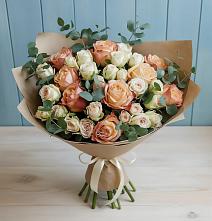 Букет цветов из:  Альстромерии и Розы в Журавлёвке