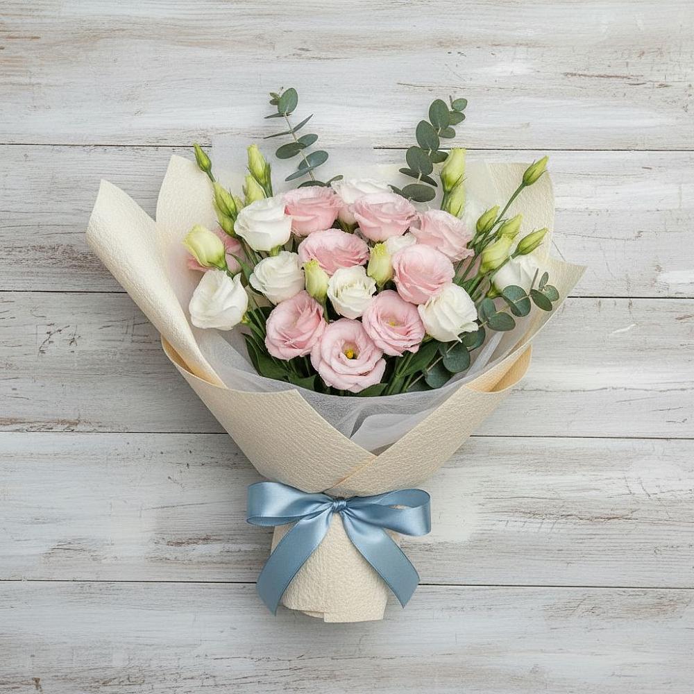 Букет цветов из: Лизиантусы в Журавлёвке